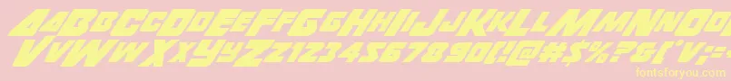 Thunderstrikeitalic Font – Yellow Fonts on Pink Background