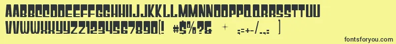 Gyparody Font – Black Fonts on Yellow Background