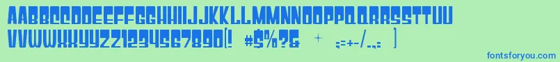 Gyparody Font – Blue Fonts on Green Background