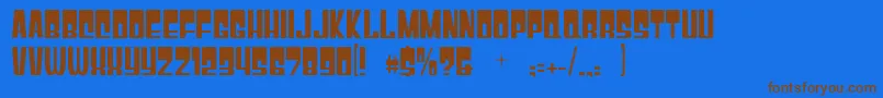 Gyparody Font – Brown Fonts on Blue Background