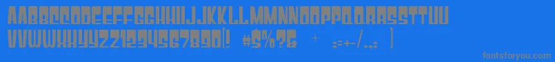 Gyparody Font – Gray Fonts on Blue Background