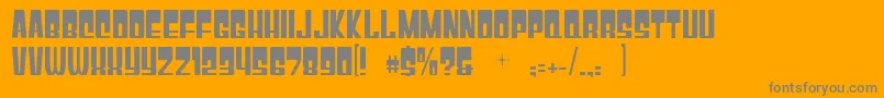 Gyparody Font – Gray Fonts on Orange Background