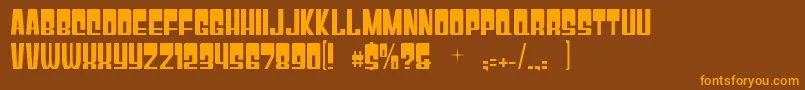 Gyparody Font – Orange Fonts on Brown Background