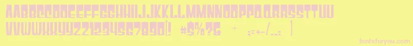 Gyparody Font – Pink Fonts on Yellow Background