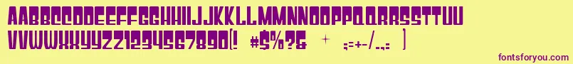 Gyparody Font – Purple Fonts on Yellow Background