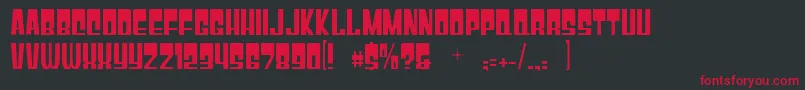 Gyparody Font – Red Fonts on Black Background