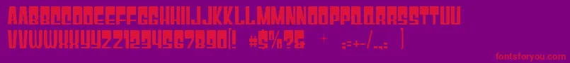 Gyparody Font – Red Fonts on Purple Background