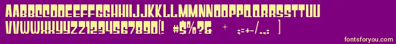 Gyparody Font – Yellow Fonts on Purple Background