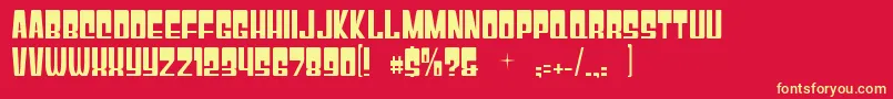 Gyparody Font – Yellow Fonts on Red Background
