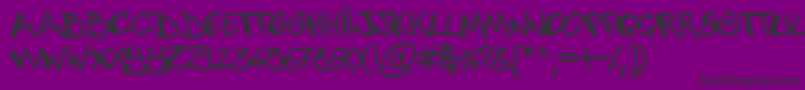 Abuse Font – Black Fonts on Purple Background