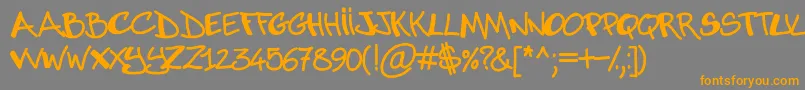 Abuse Font – Orange Fonts on Gray Background