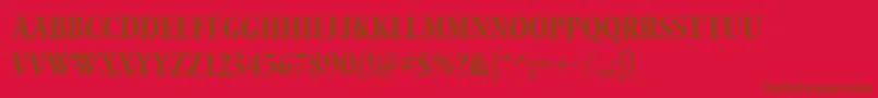WaterstitlingproBdcn Font – Brown Fonts on Red Background