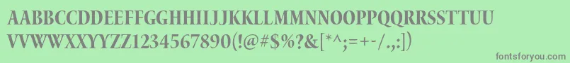 WaterstitlingproBdcn Font – Gray Fonts on Green Background