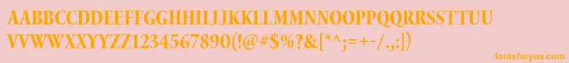 WaterstitlingproBdcn Font – Orange Fonts on Pink Background