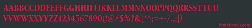 WaterstitlingproBdcn Font – Red Fonts on Black Background