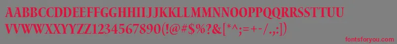 WaterstitlingproBdcn Font – Red Fonts on Gray Background