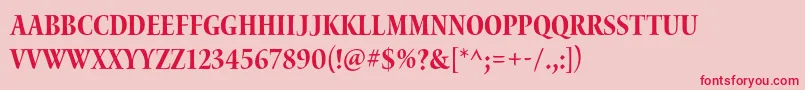 WaterstitlingproBdcn Font – Red Fonts on Pink Background