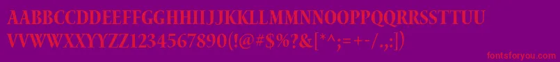 WaterstitlingproBdcn Font – Red Fonts on Purple Background