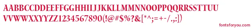 WaterstitlingproBdcn Font – Red Fonts on White Background