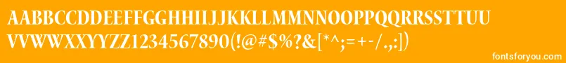 WaterstitlingproBdcn Font – White Fonts on Orange Background