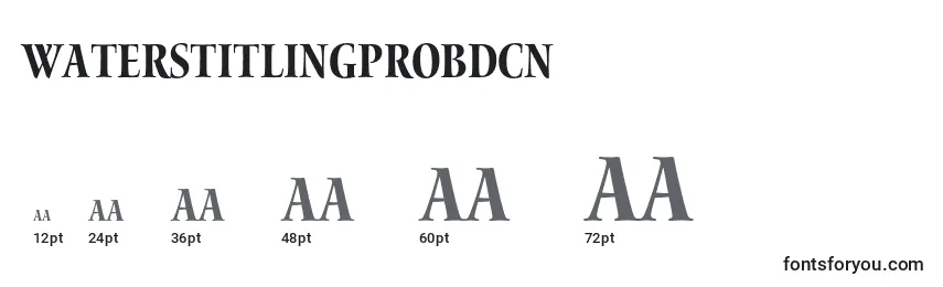 WaterstitlingproBdcn Font Sizes
