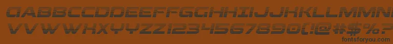 Fonte Beamweapongradital – fontes pretas em um fundo marrom