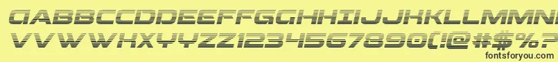 Beamweapongradital Font – Black Fonts on Yellow Background