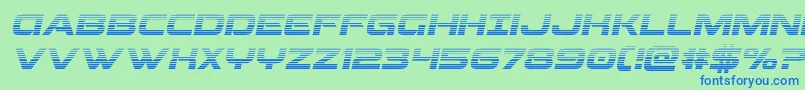Beamweapongradital Font – Blue Fonts on Green Background