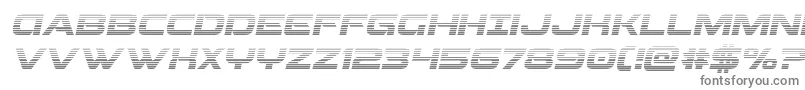 Beamweapongradital-fontti – harmaat kirjasimet valkoisella taustalla