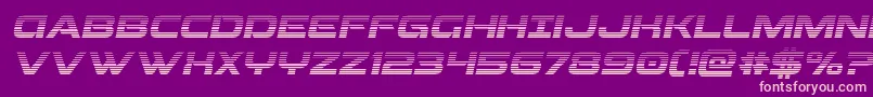 Beamweapongradital-fontti – vaaleanpunaiset fontit violetilla taustalla