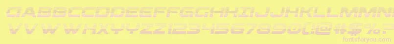 Beamweapongradital Font – Pink Fonts on Yellow Background