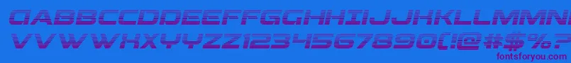 Beamweapongradital Font – Purple Fonts on Blue Background