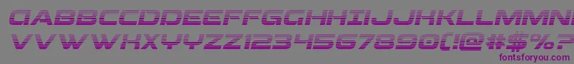 Czcionka Beamweapongradital – fioletowe czcionki na szarym tle