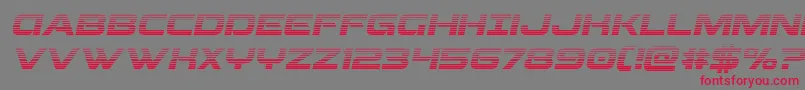 フォントBeamweapongradital – 赤い文字の灰色の背景