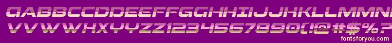 Beamweapongradital Font – Yellow Fonts on Purple Background