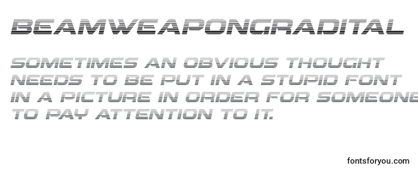 Review of the Beamweapongradital Font