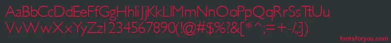 Gimletlightssk Font – Red Fonts on Black Background
