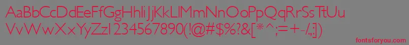 Gimletlightssk Font – Red Fonts on Gray Background