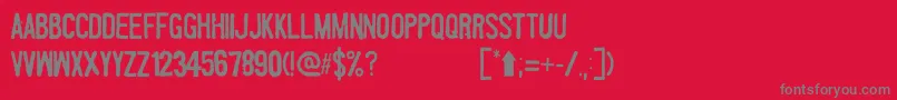 Fbs Font – Gray Fonts on Red Background
