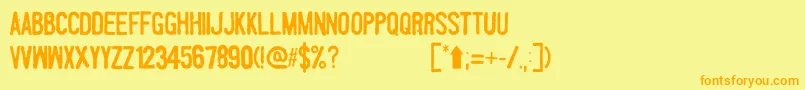 Fbs Font – Orange Fonts on Yellow Background