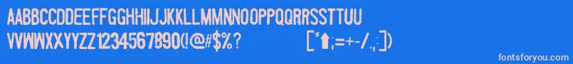 Fbs Font – Pink Fonts on Blue Background