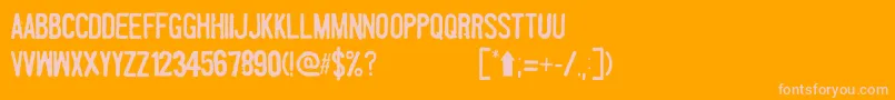 Fbs Font – Pink Fonts on Orange Background