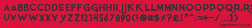 Quietthiefoutlinedtight Font – Black Fonts on Red Background