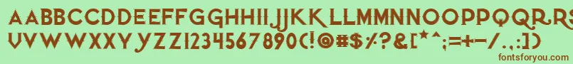 Quietthiefoutlinedtight Font – Brown Fonts on Green Background