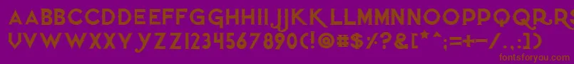 Quietthiefoutlinedtight Font – Brown Fonts on Purple Background