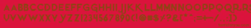 フォントQuietthiefoutlinedtight – 赤い背景に茶色の文字