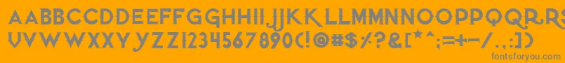 フォントQuietthiefoutlinedtight – オレンジの背景に灰色の文字