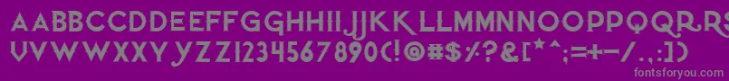 Quietthiefoutlinedtight Font – Gray Fonts on Purple Background