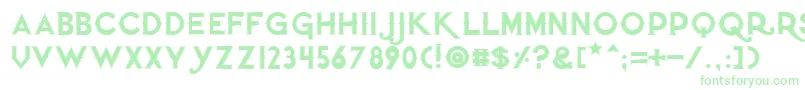 Quietthiefoutlinedtight Font – Green Fonts on White Background