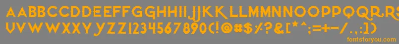 Quietthiefoutlinedtight Font – Orange Fonts on Gray Background